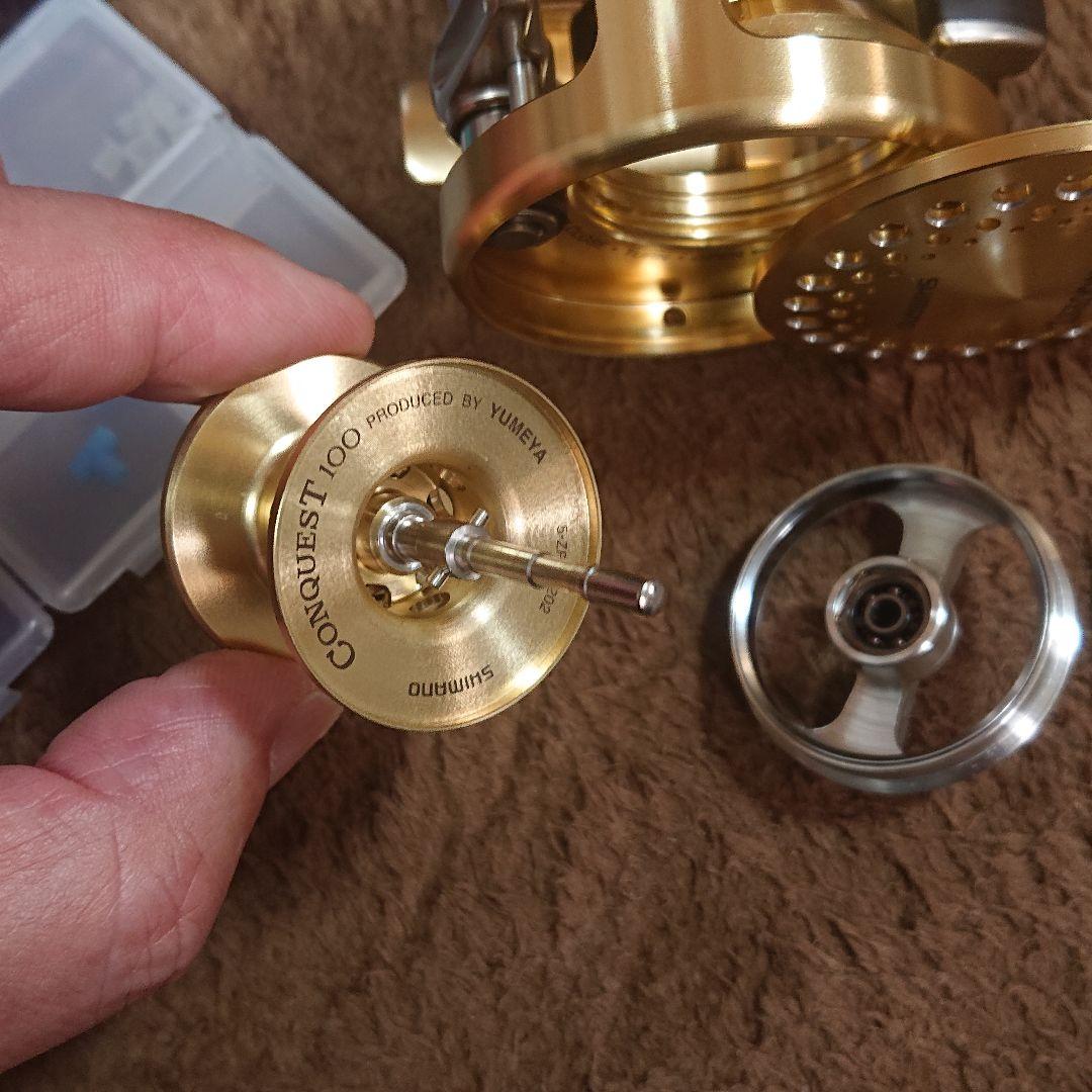 【超美品/カスタム】シマノ 01カルカッタコンクエスト100 ※ハンドルなし