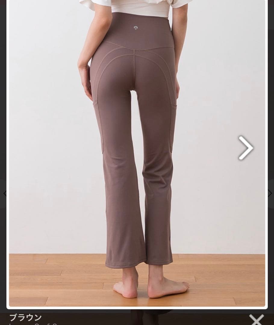 SUKALA ユーティリティフレアレギンス ブラウン Sサイズ
