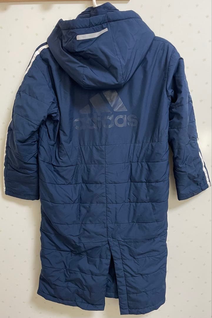 子供用adidas ベンチコート ネイビー